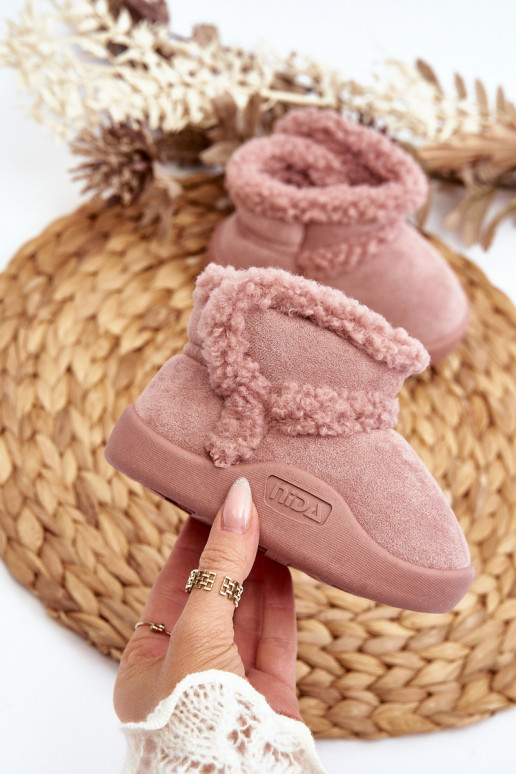 Botas de nieve para niños con cierres adhesivos en color rosa Unitia Botas de nieve para niños con cierres adhesivos en color rosa Unitia
