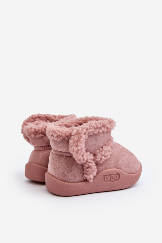 Botas de nieve para niños con cierres adhesivos en color rosa Unitia
