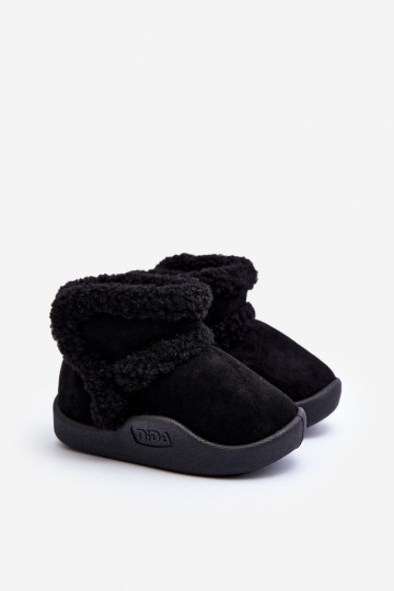Botas de nieve para niños con cierres adhesivos en color negro Unitia