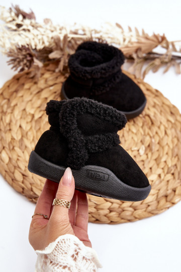 Botas de nieve para niños con cierres adhesivos en color negro Unitia 2