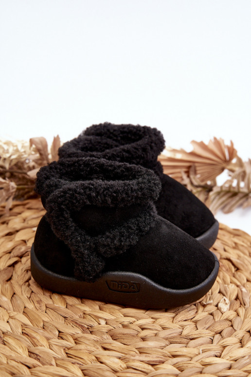 Botas de nieve para niños con cierres adhesivos en color negro Unitia