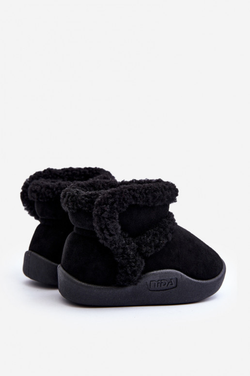 Botas de nieve para niños con cierres adhesivos en color negro Unitia