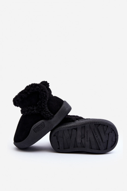 Botas de nieve para niños con cierres adhesivos en color negro Unitia