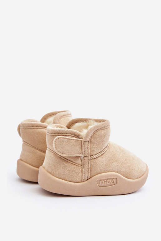Botas de nieve para niños calentadas con pelo interior color beige Benigna Botas de nieve para niños calentadas con pelo interior color beige Benigna