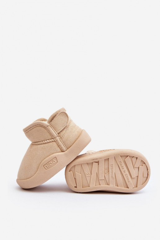 Botas de nieve para niños calentadas con pelo interior color beige Benigna Botas de nieve para niños calentadas con pelo interior color beige Benigna