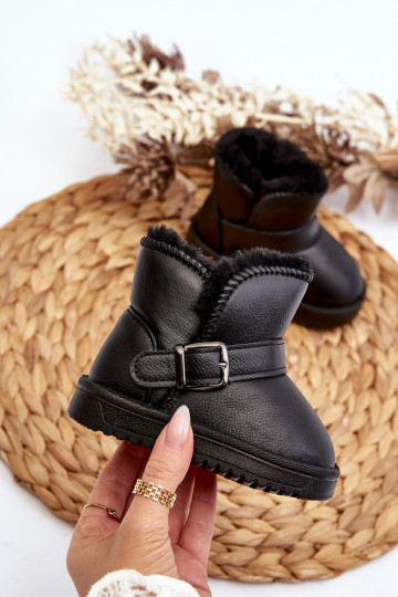 Botas de nieve Eco para niños con correas en color negro Orinor 2