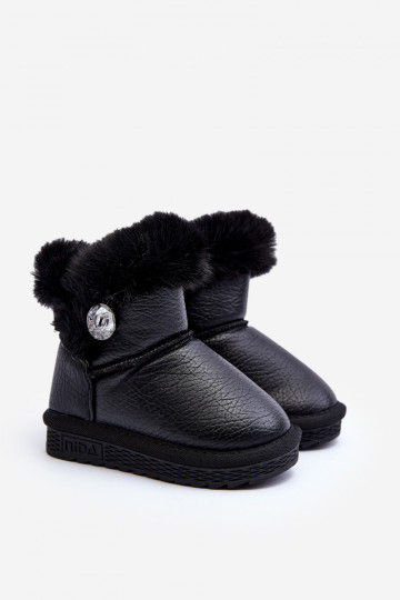 botas de nieve calentitas con pelo en color negro Bessie
