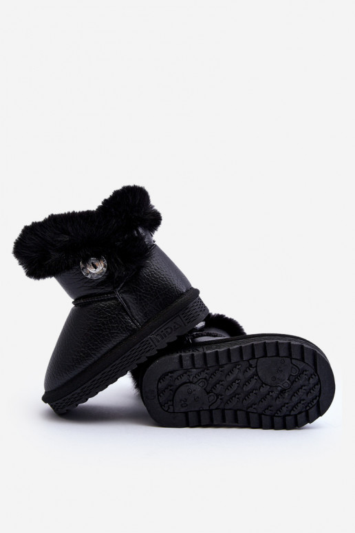 botas de nieve calentitas con pelo en color negro Bessie