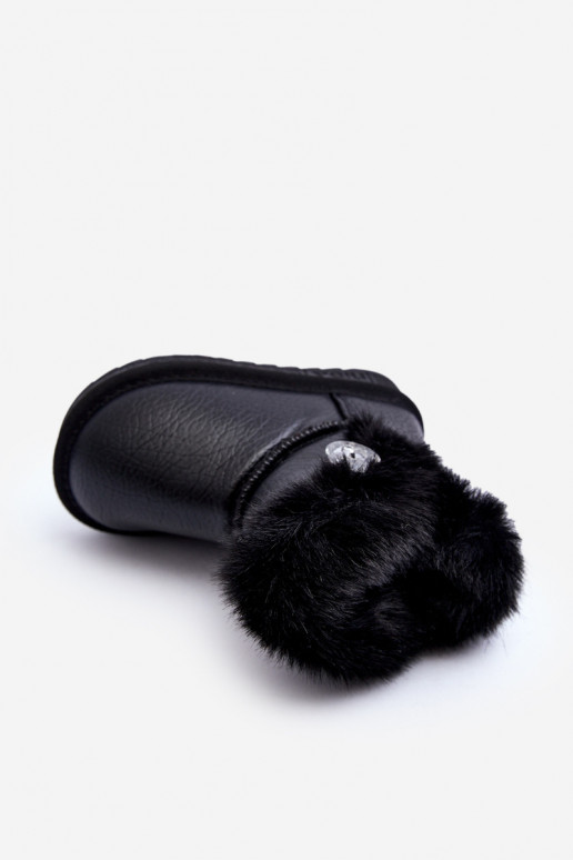 botas de nieve calentitas con pelo en color negro Bessie