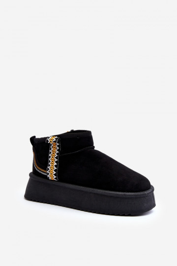 botas de nieve con plataforma estampadas en negro Udra 2