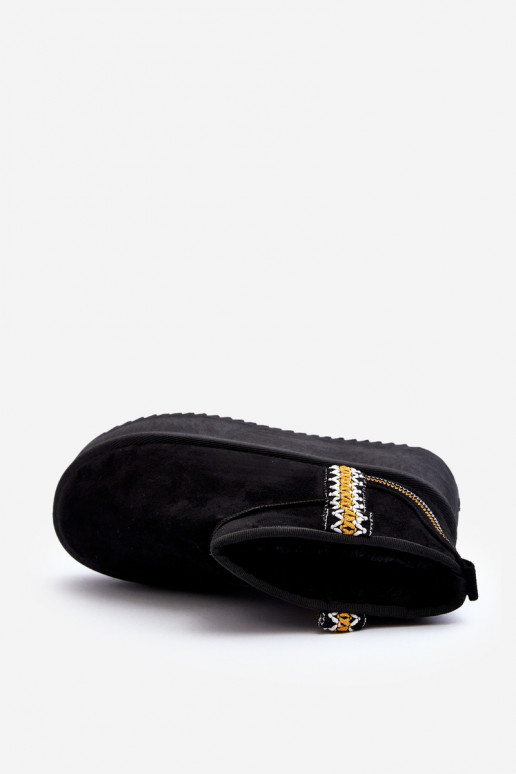 botas de nieve con plataforma estampadas en negro Udra