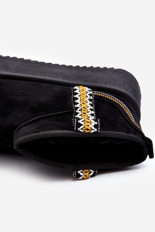 botas de nieve con plataforma estampadas en negro Udra