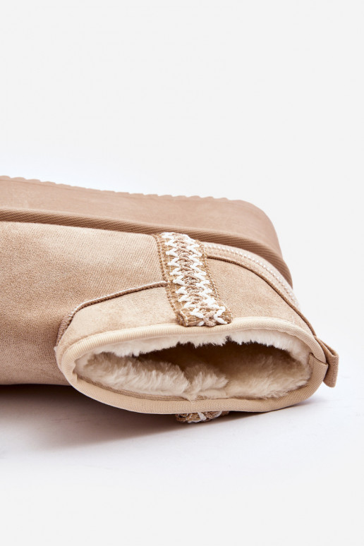 botas de nieve con plataforma estampadas en beis Udra