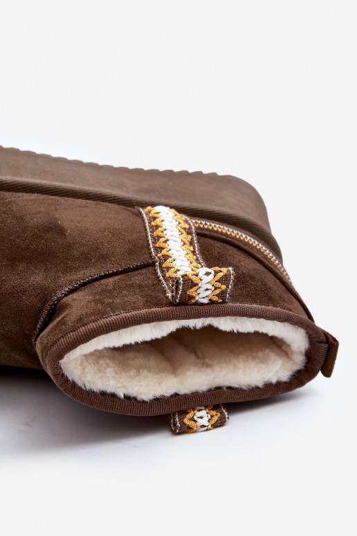 botas para la nieve con plataforma estampada en caqui Udra