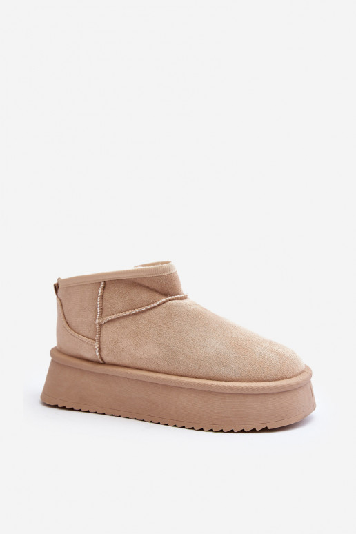 botas de nieve con suela maciza beige Caliksa