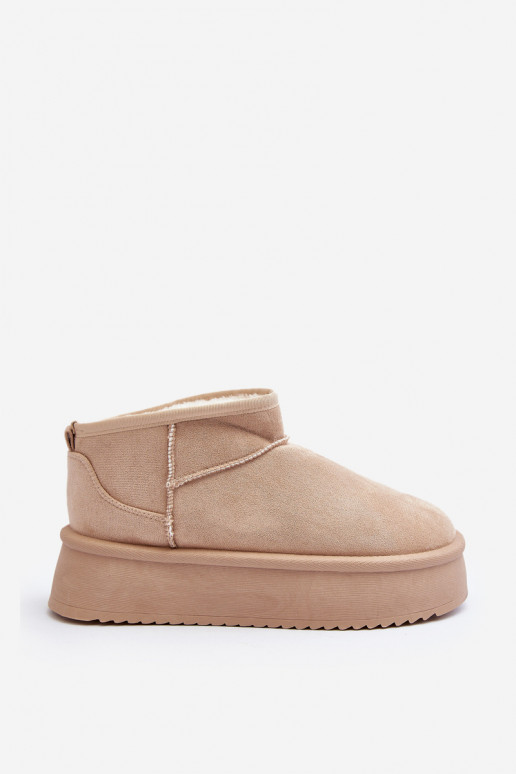 botas de nieve con suela maciza beige Caliksa