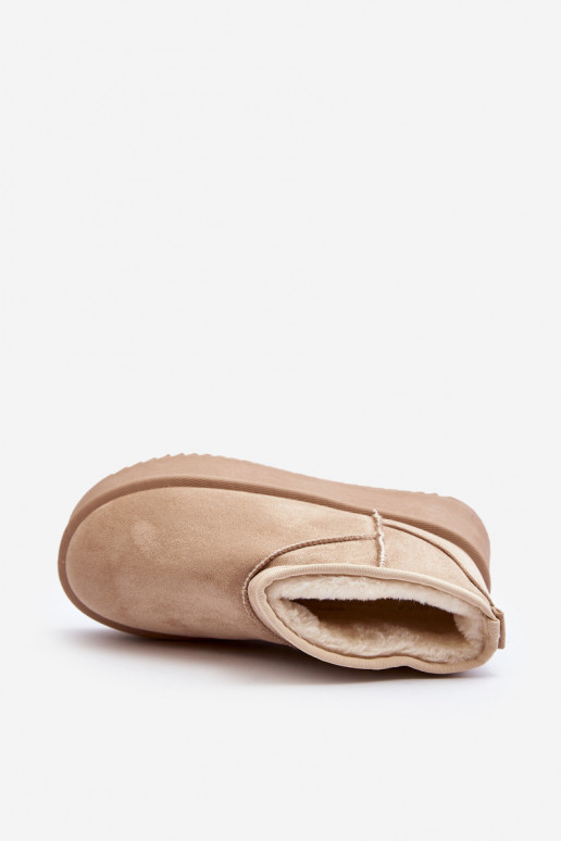 botas de nieve con suela maciza beige Caliksa