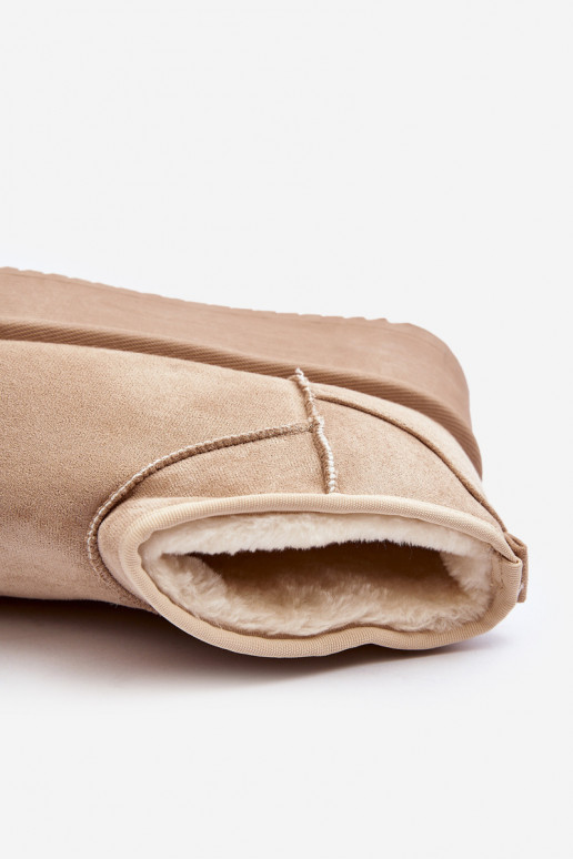 botas de nieve con suela maciza beige Caliksa