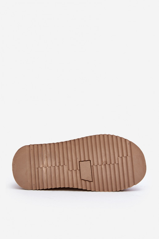 botas de nieve con suela maciza beige Caliksa