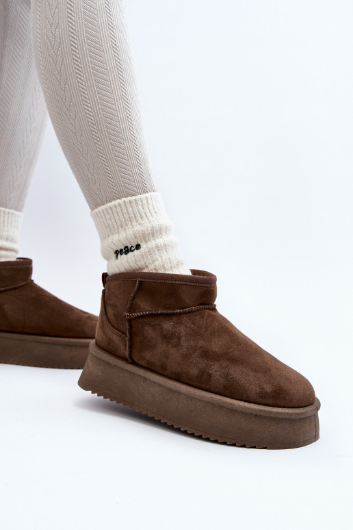 botas de nieve con suela maciza en color caqui Caliksa botas de nieve con suela maciza en color caqui Caliksa