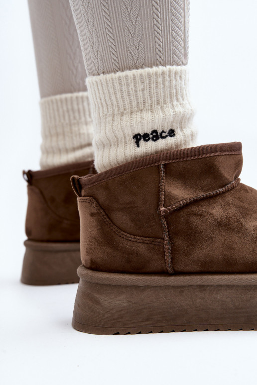 botas de nieve con suela maciza en color caqui Caliksa botas de nieve con suela maciza en color caqui Caliksa