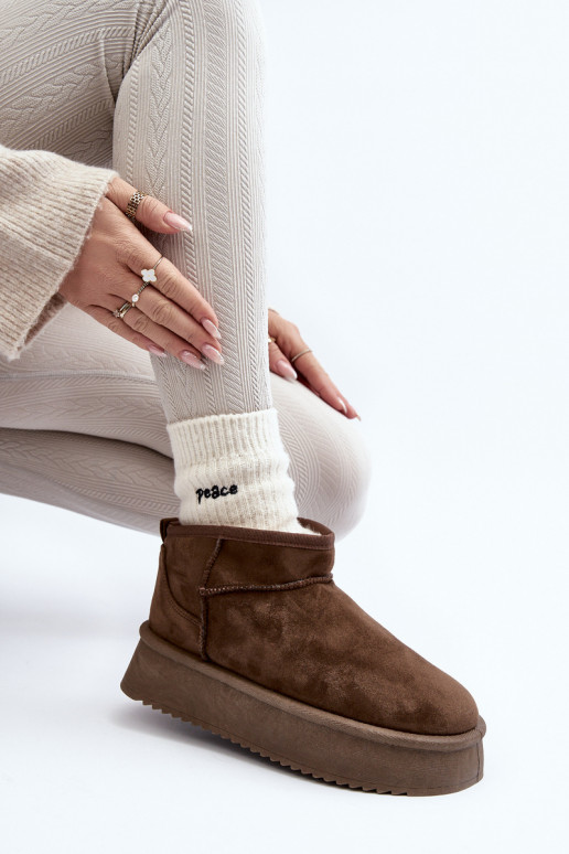 botas de nieve con suela maciza en color caqui Caliksa botas de nieve con suela maciza en color caqui Caliksa