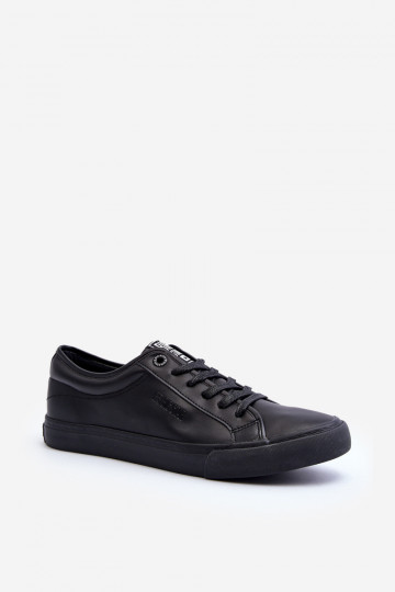 Zapatos de ocio fabricados en piel ecológica en color negro Big Star JJ174234