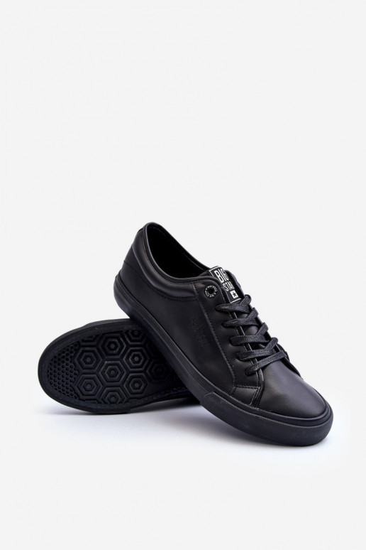 Zapatos de ocio fabricados en piel ecológica en color negro Big Star JJ174234