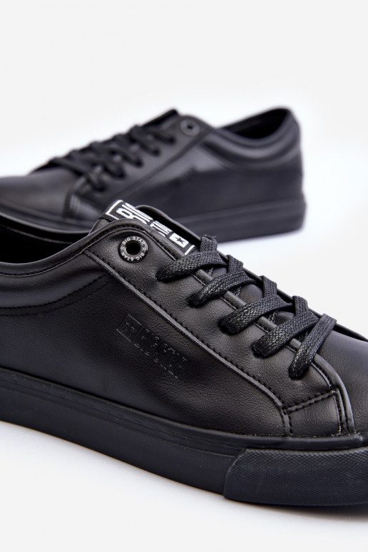 Zapatos de ocio fabricados en piel ecológica en color negro Big Star JJ174234
