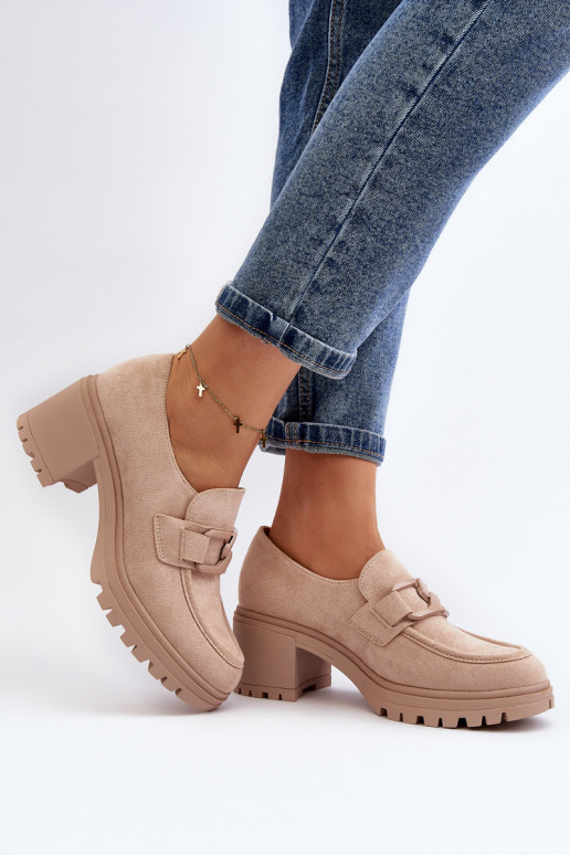 Zapatos Finley de ante con tacón ancho