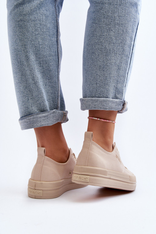 Zapatillas de textil color beige Staneva