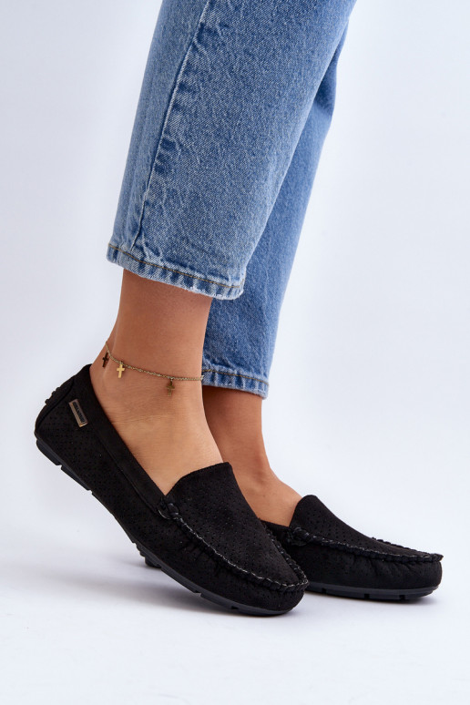 con elementos calados Mocasines color negro Rasirna
