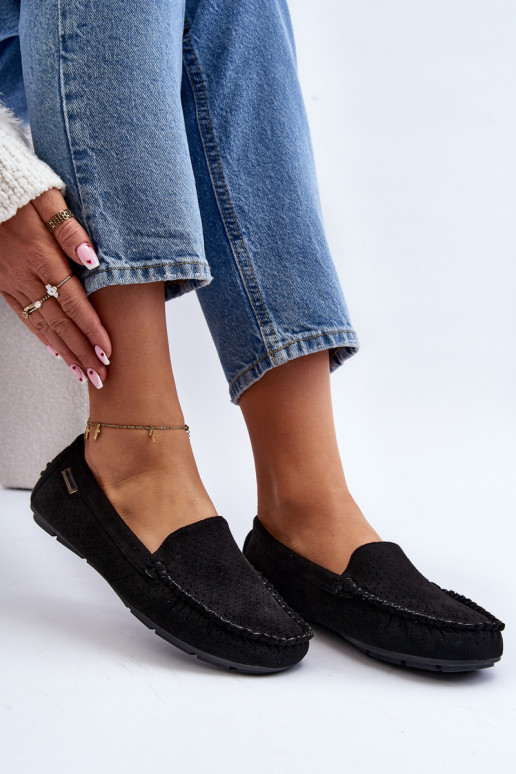 con elementos calados Mocasines color negro Rasirna