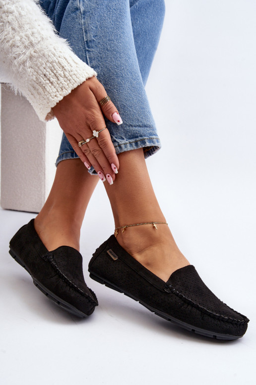 con elementos calados Mocasines color negro Rasirna