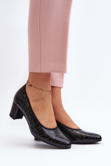con efecto lacado Zapatos con estampado color negro Cynania 2