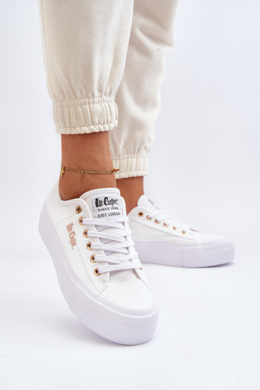 Zapatos con plataforma mujer Lee Cooper LCW-24-31-2725 blanco