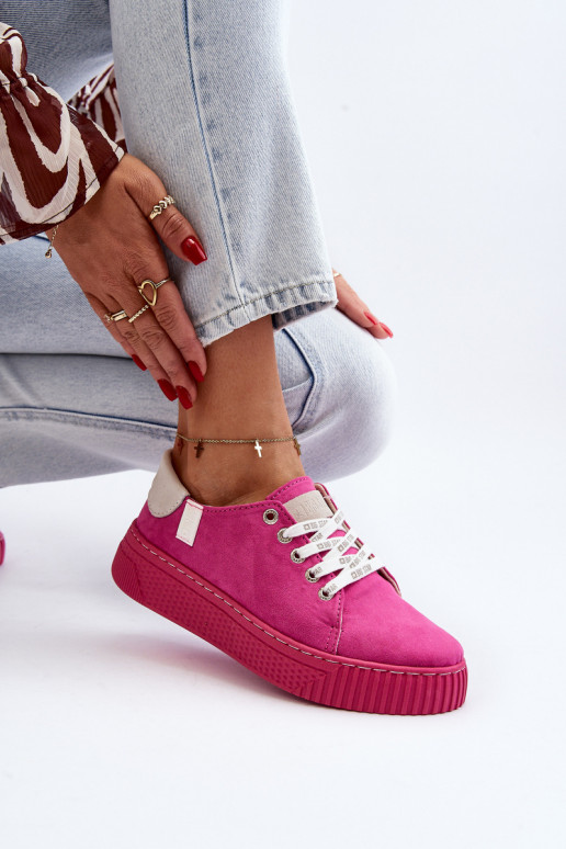 Zapatos de ocio viscoelásticos System BIG STAR NN276004 color rosa Zapatos de ocio viscoelásticos System BIG STAR NN276004 color rosa