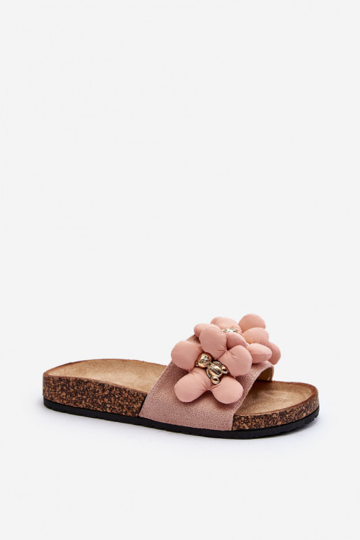 Zapatillas de casa de mujer con bonitos detalles en color rosa Bunlia