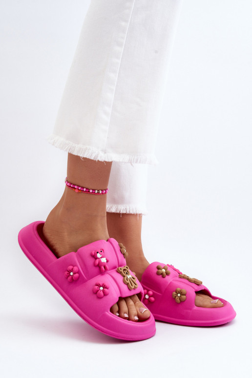 Pantuflas Cambrina rosa claro con bonitos detalles