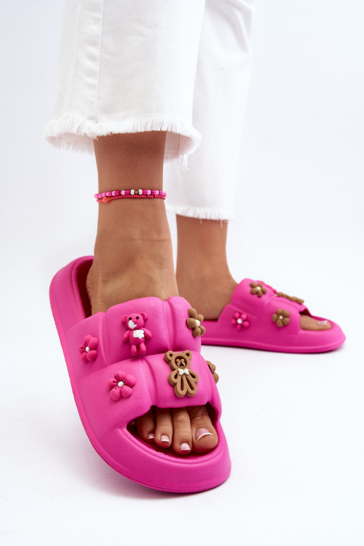 Pantuflas Cambrina rosa claro con bonitos detalles