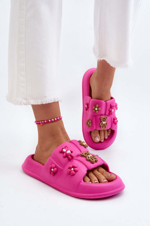 Pantuflas Cambrina rosa claro con bonitos detalles