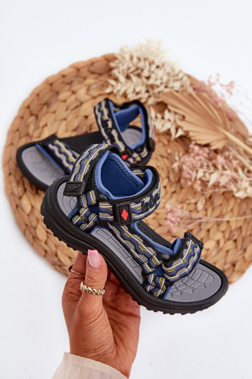 Sandalias infantiles Lee Cooper LCW-24-34-2601 azul oscuro