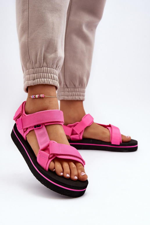 Sandalias de mujer con plataforma Lee Cooper LCW-24-05-2750L color rosa