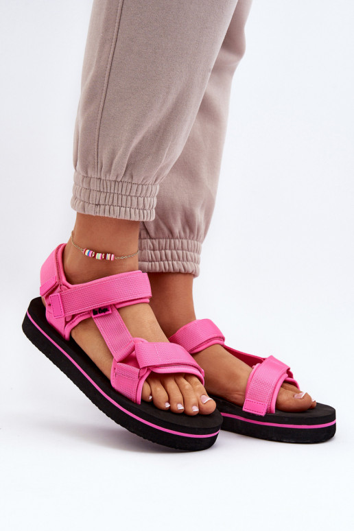 Sandalias de mujer con plataforma Lee Cooper LCW-24-05-2750L color rosa