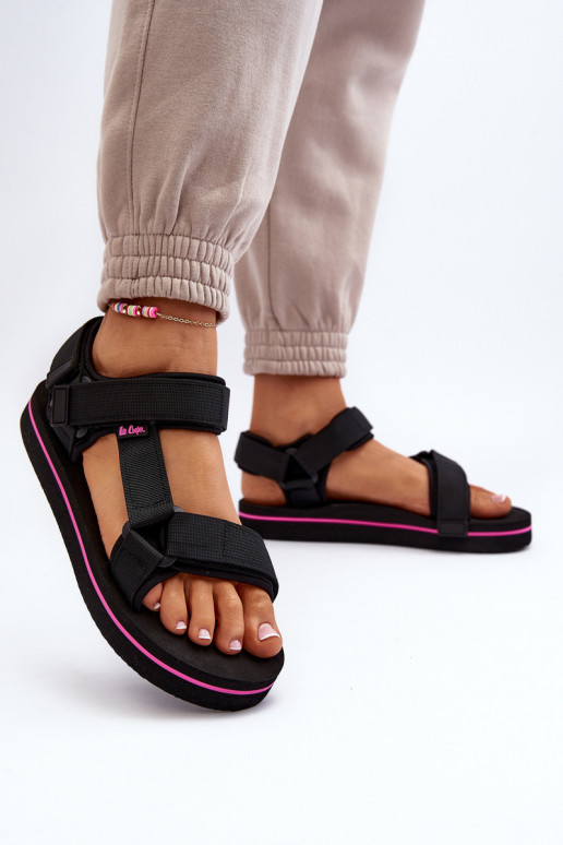 Sandalias de mujer con plataforma Lee Cooper LCW-24-05-2751L color negro