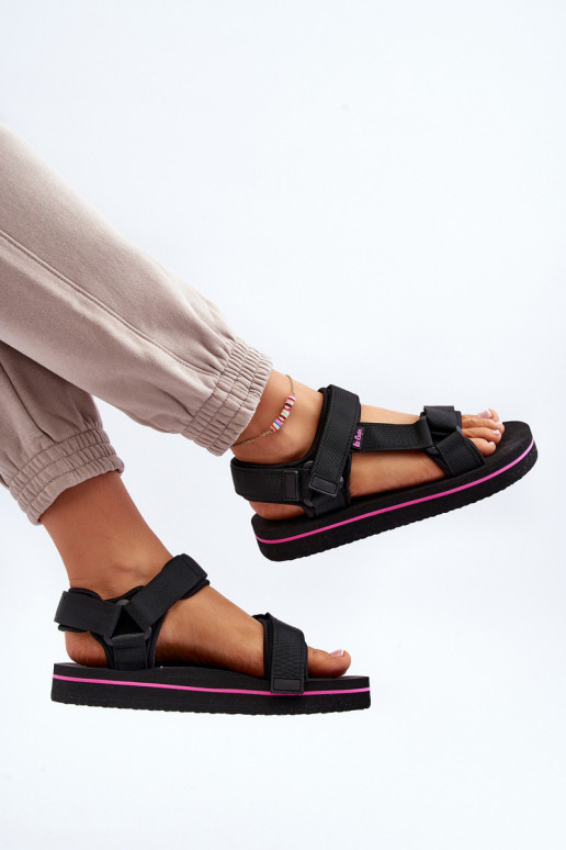 Sandalias de mujer con plataforma Lee Cooper LCW-24-05-2751L color negro