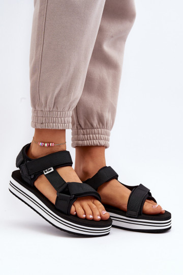 Sandalias de mujer con plataforma Lee Cooper LCW-24-05-2753 color negro 2