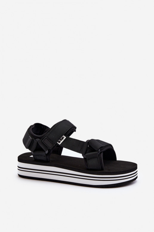 Sandalias de mujer con plataforma Lee Cooper LCW-24-05-2753 color negro