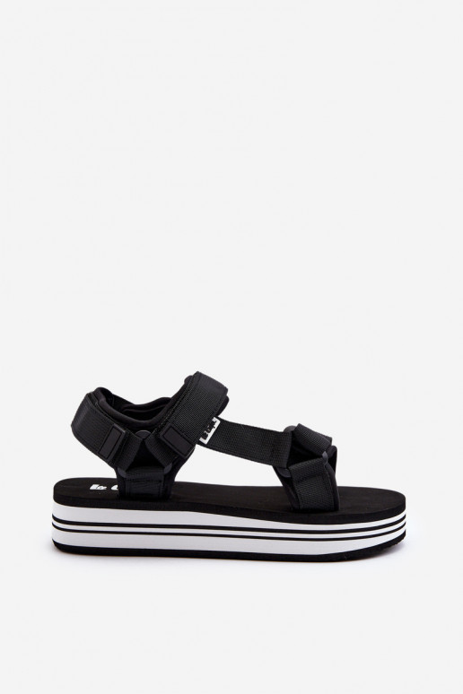 Sandalias de mujer con plataforma Lee Cooper LCW-24-05-2753 color negro
