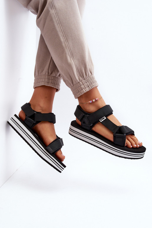Sandalias de mujer con plataforma Lee Cooper LCW-24-05-2753 color negro